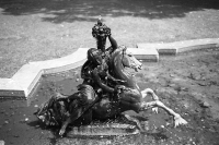 equestrian statue with rider